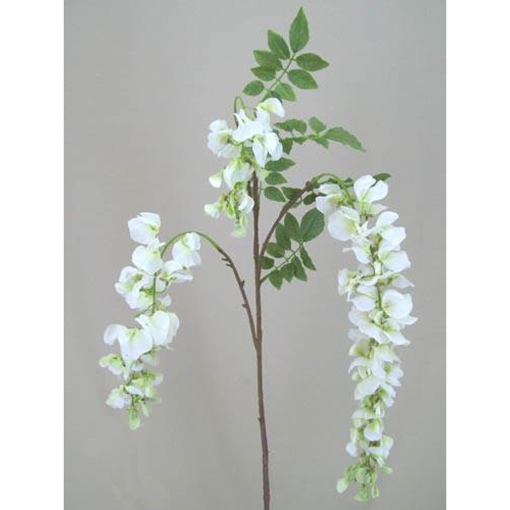 Wisteria Stem White Artificial Flowers